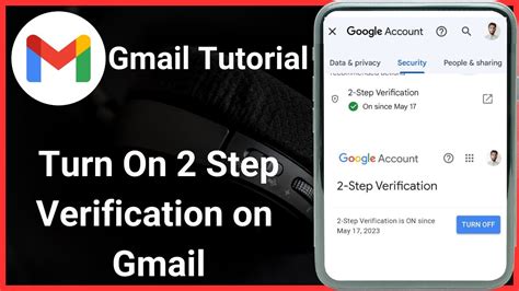 how to set 2 factor authentication on gmail
