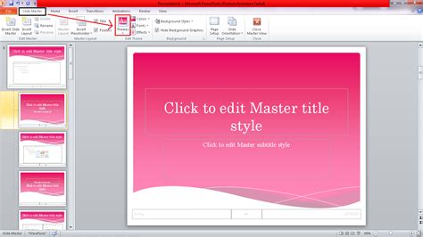 how to set a custom theme in powerpoint