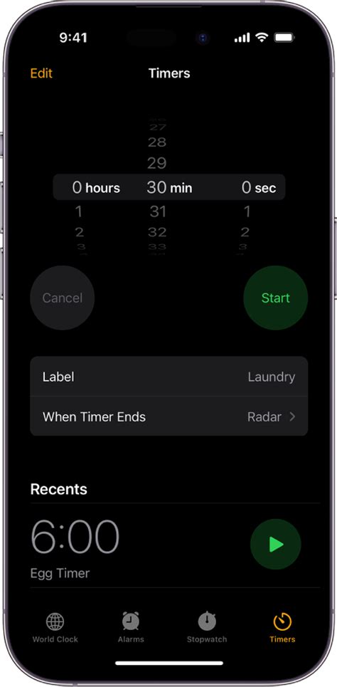 how to set a timer for video on iphone 12
