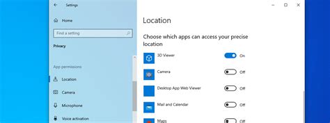 how to set app permissions in windows 10