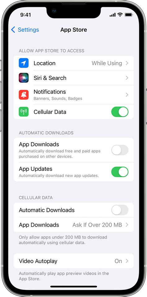 how to set apps to auto update apple