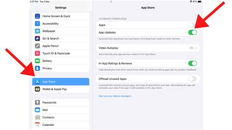 how to set apps to automatically update on ipad