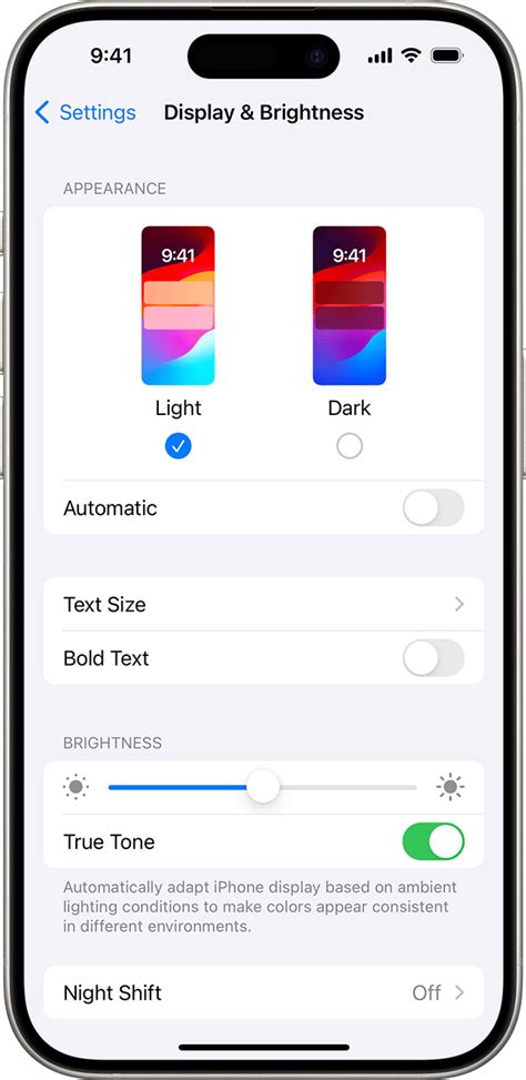 how to set auto brightness in iphone 16 pro max