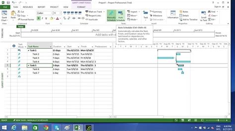 how to set auto schedule as default in ms project