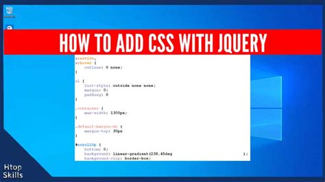 how to set css style using jquery