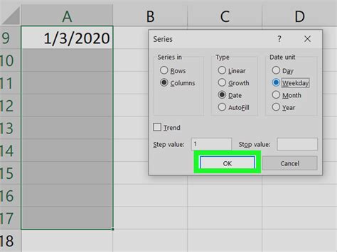 how to set current date in excel cell