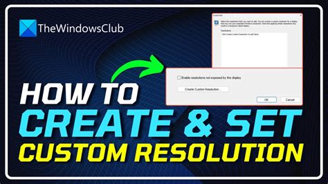how to set custom resolution windows 11 intel