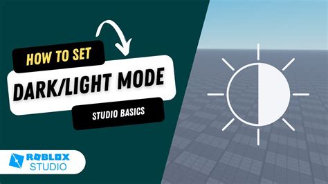 how to set dark mode on roblox studio