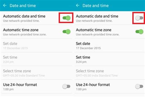 how to set date and time on android tablet