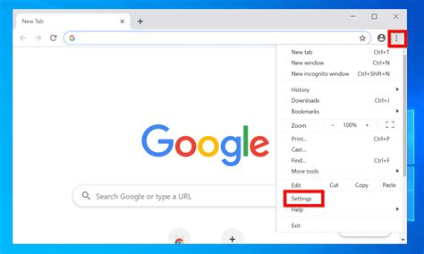 how to set default page in chrome windows 10 when you open