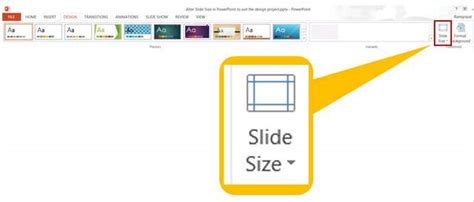how to set dimension in powerpoint