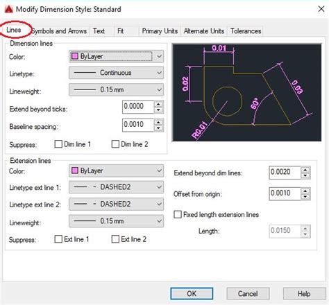 how to set dimensions on autocad