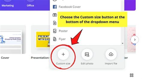 how to set dimensions on canva
