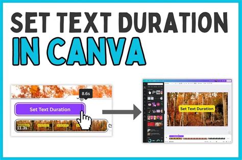 how to set duration of text in canva video