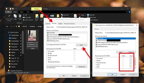 how to set folder permissions in windows 10