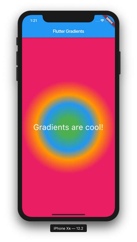 how to set gradient background color in flutter