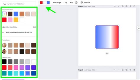 how to set gradient color in canva
