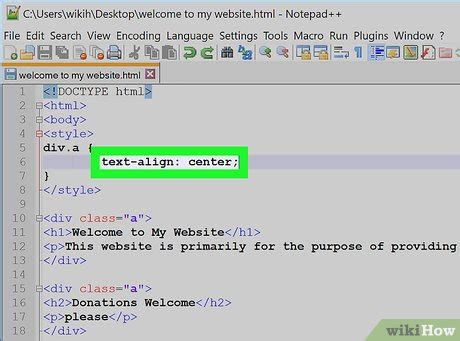 how to set image and text in center in html