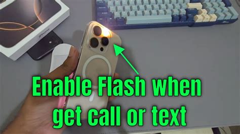 how to set iphone flash light