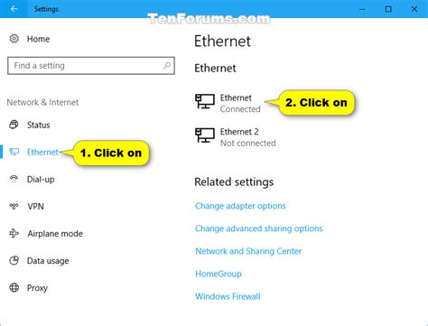 how to set lan connection in windows 10
