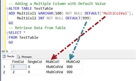 how to set multiple column values in sql
