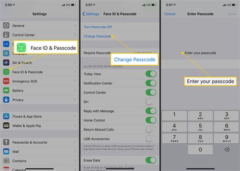 how to set passcode on iphone