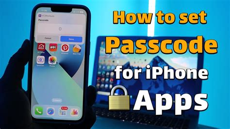how to set passcode on iphone for apps