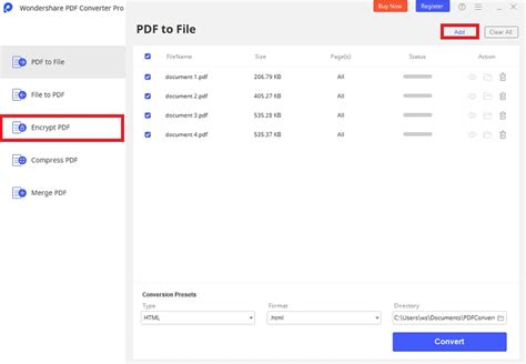 how to set password for a pdf