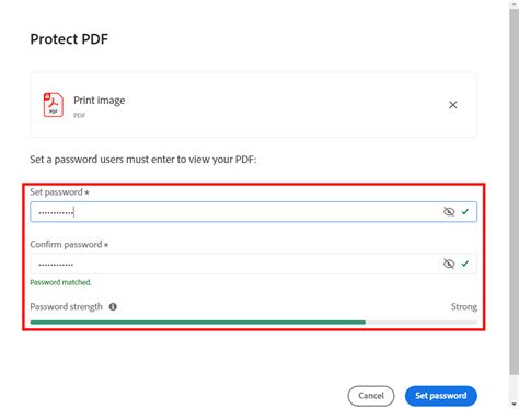 how to set password for pdf file in adobe reader free
