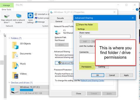 how to set password for shared drive in windows 10