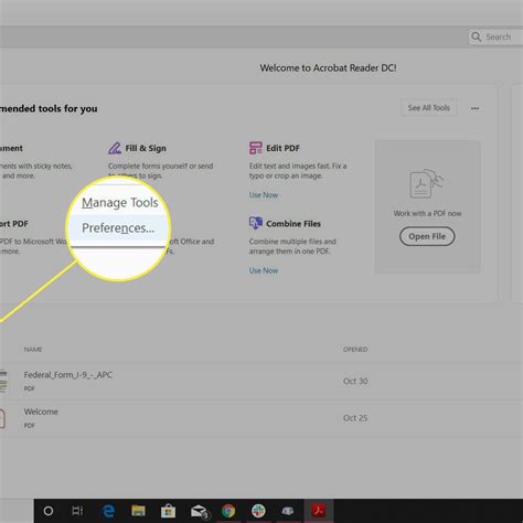 how to set pdf to open in adobe not edge