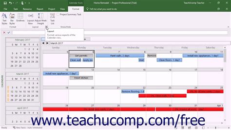 how to set project calendar in ms project