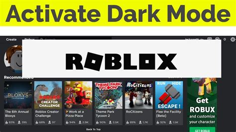 how to set roblox to dark mode mobile