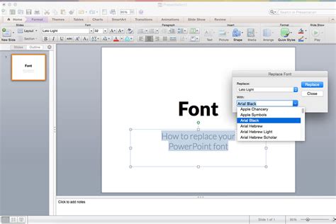 how to set same font size for all slides in powerpoint