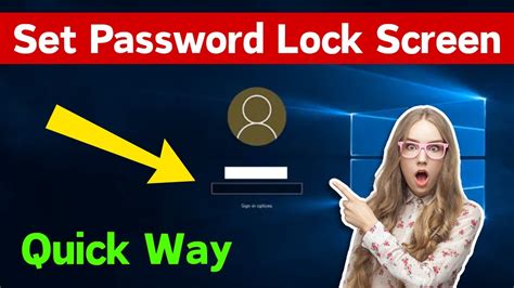 how to set screen lock password in windows 10