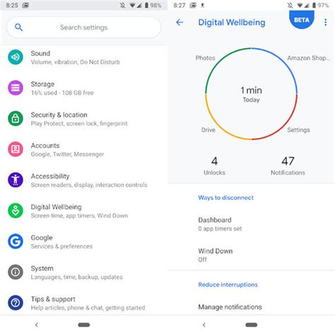 how to set screen time on android