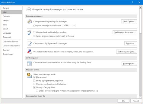 how to set text font in outlook