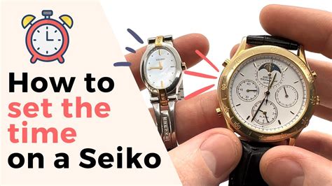 how to set the time on a seiko clock