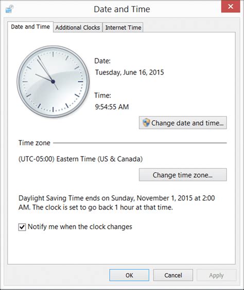 how to set time and date automatically in windows 8