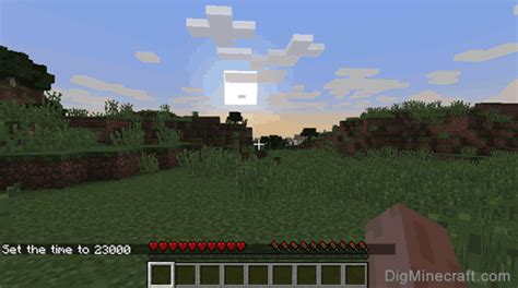 how to set time to night in minecraft java