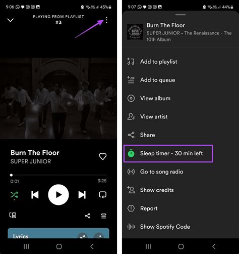 how to set timer on spotify desktop