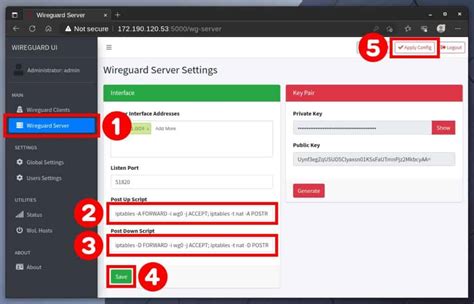 how to set up a full tunnel wireguard server in docker on truenas