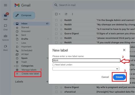 how to set up a new folder in gmail on iphone