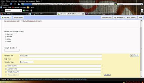 how to set up a poll in google docs