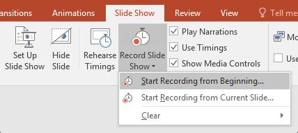 how to set up a self running slideshow in powerpoint