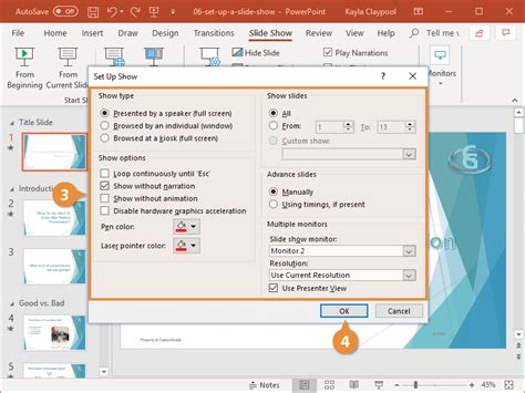 how to set up a slideshow in powerpoint