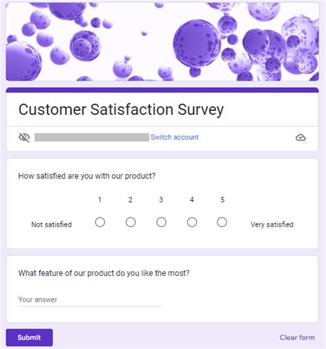 how to set up a survey in google forms