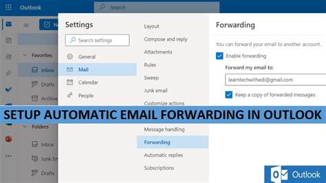 how to set up email forwarding in outlook