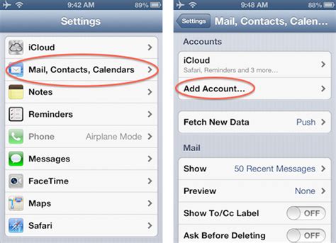 how to set up email settings on iphone