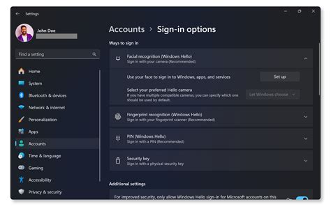 how to set up face recognition for passwords